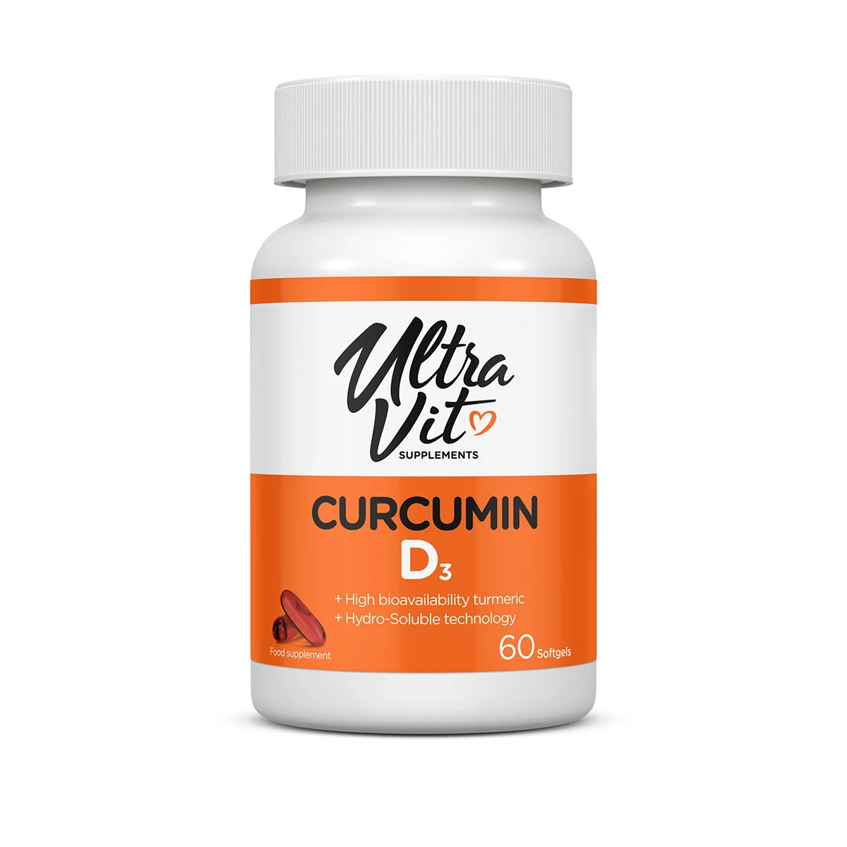 UltraVit Куркумин и витамин D3, 60 капсул