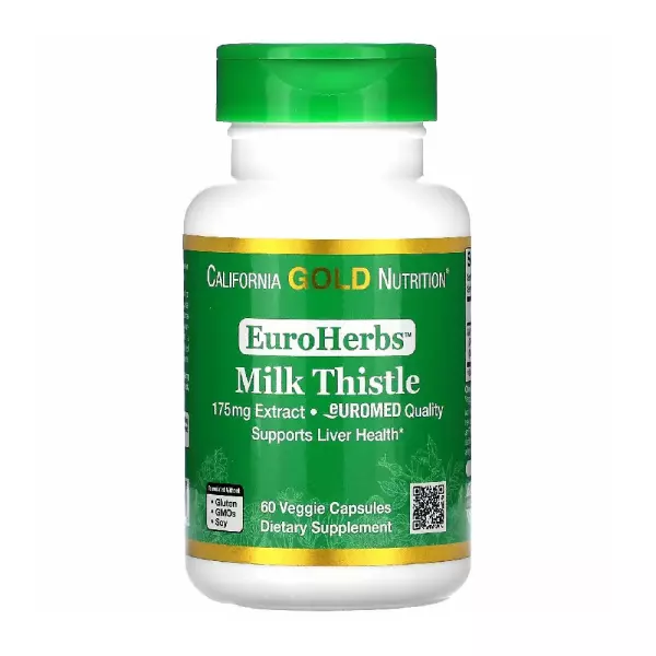 Milk Thistle Extract EuroHerbs 175 mg 60 Veggie Capsules