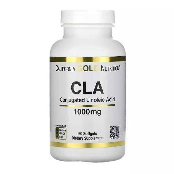 Конъюгированная линолевая кислота (КЛК) 1000мг, California Gold Nutrition Clarinol, 90 капсул