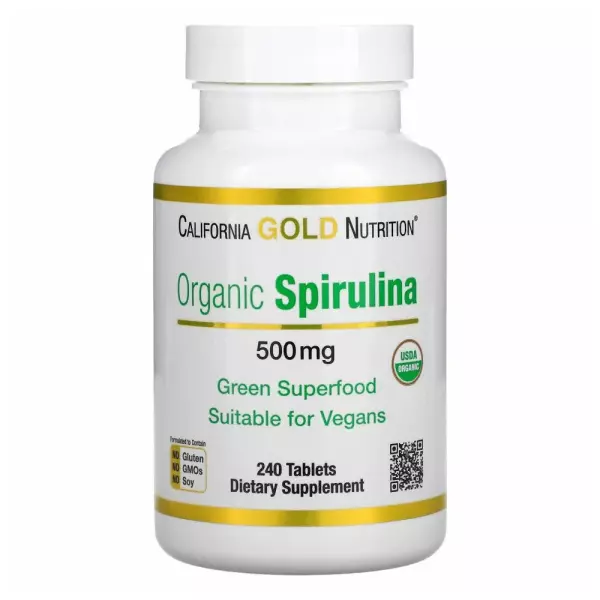 Organic Spirulina 500 mg 240 таблеток