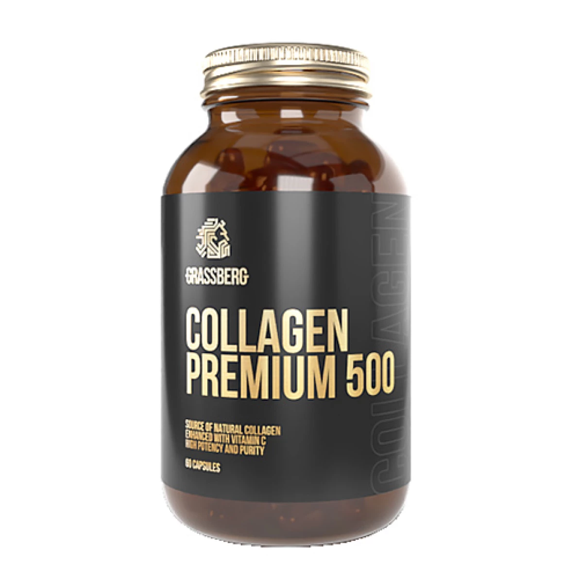 Collagen Premium 500 mg + Vit C 40 mg Grassberg 60 шт.